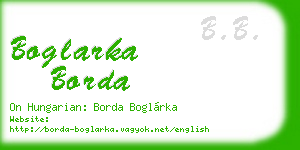 boglarka borda business card